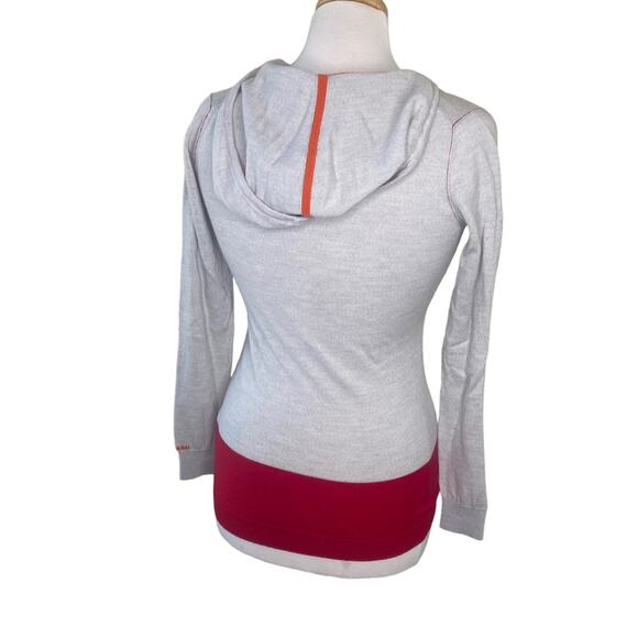 Kjus CELERINA Hooded Merino Wool Long Sleeve Pullover Sweater size 36/Small Gray - Picture 7 of 9